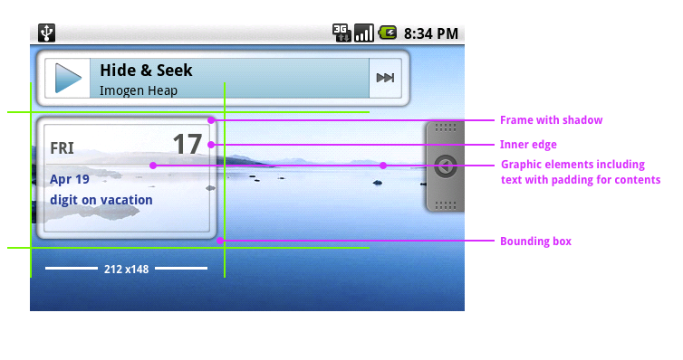 Standard Widget Sizes in Landscape Orientation