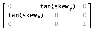 skew 函数属性的矩阵表示法